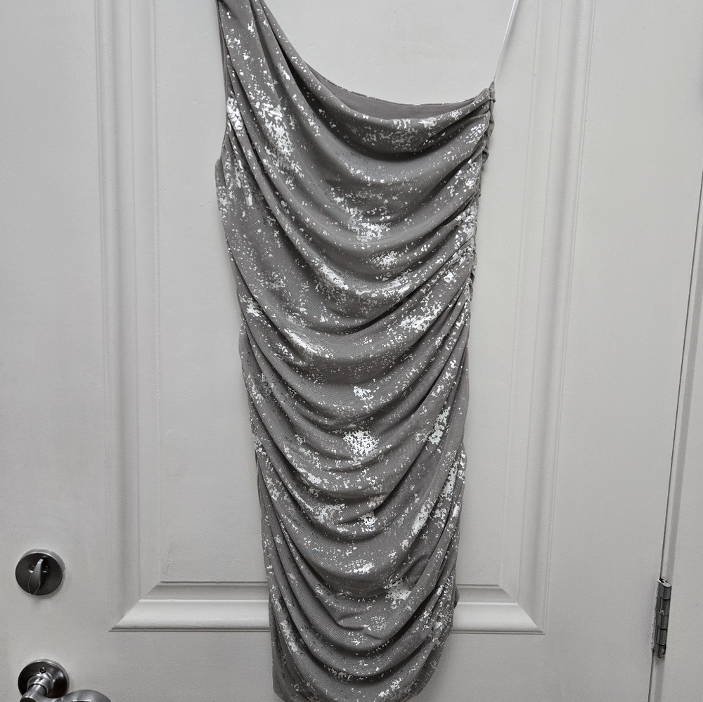 Silver  Draped Dress Like Brand New